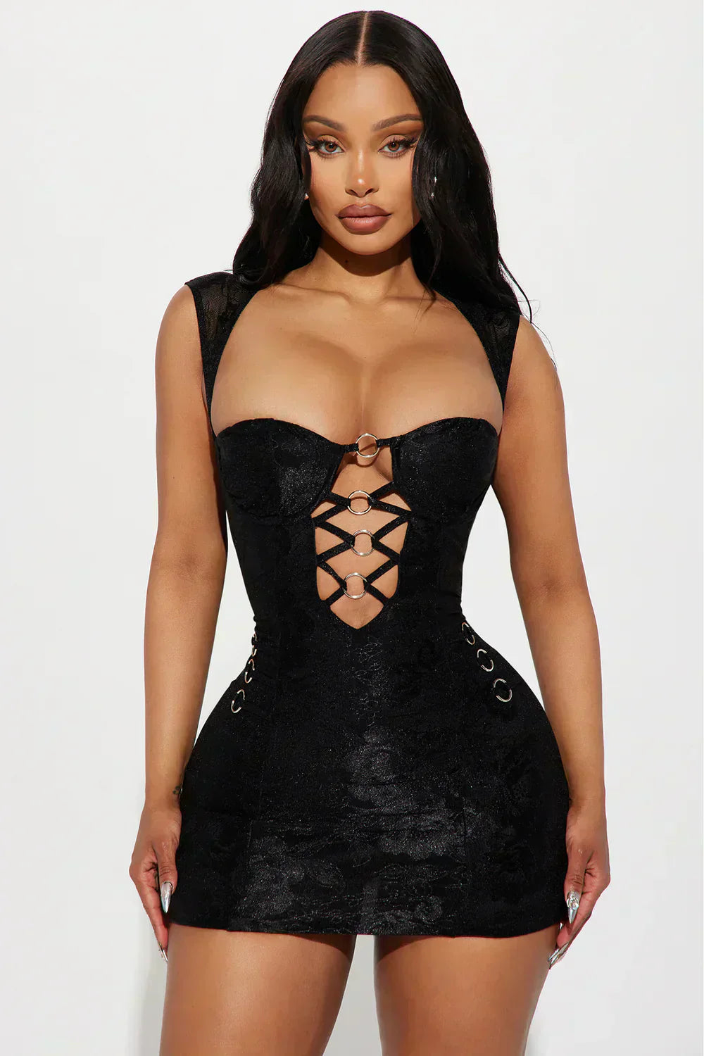 Seductive Lace Micro Mini Dress