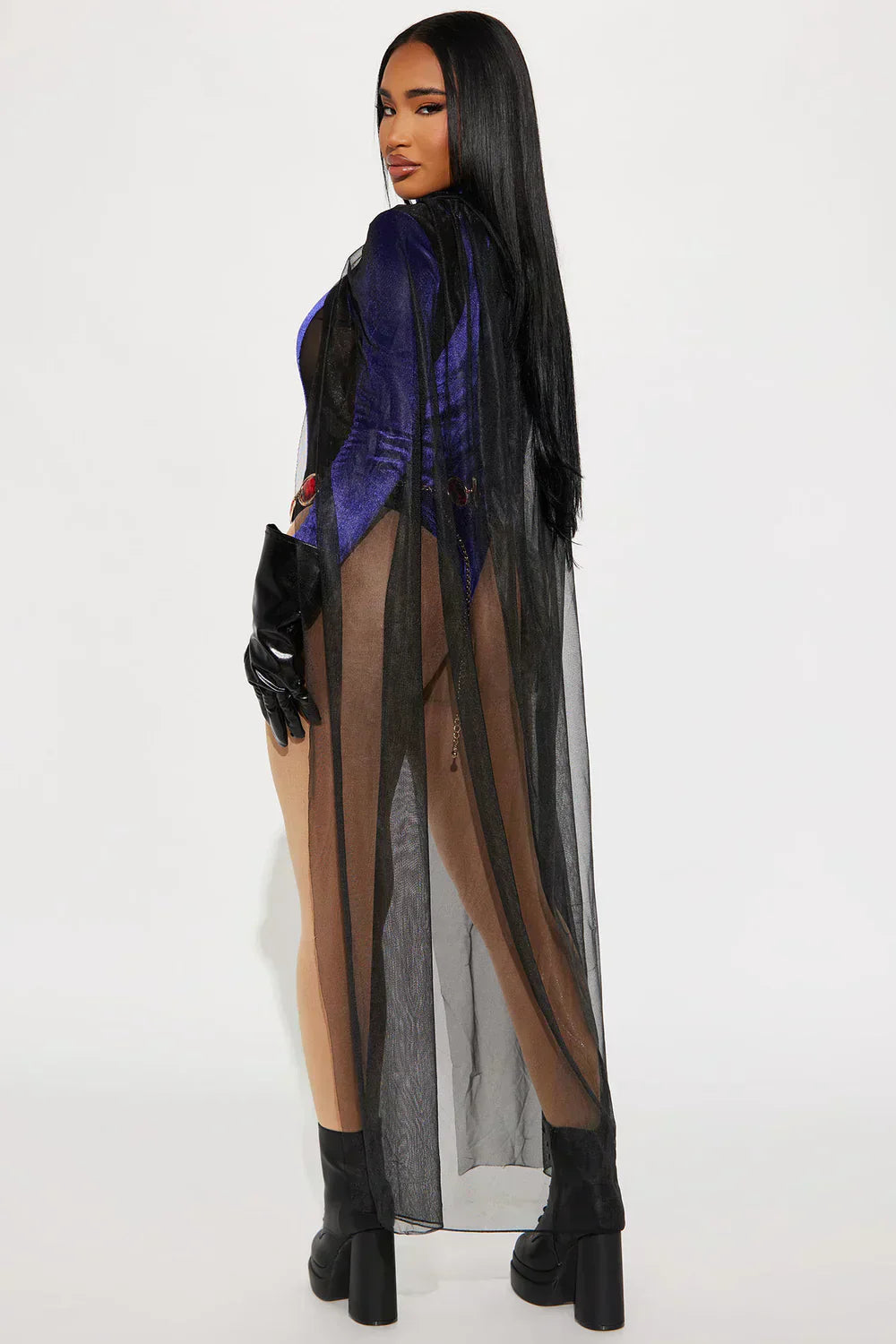 Midnight Vigilante 4-Piece Costume Set – Blue