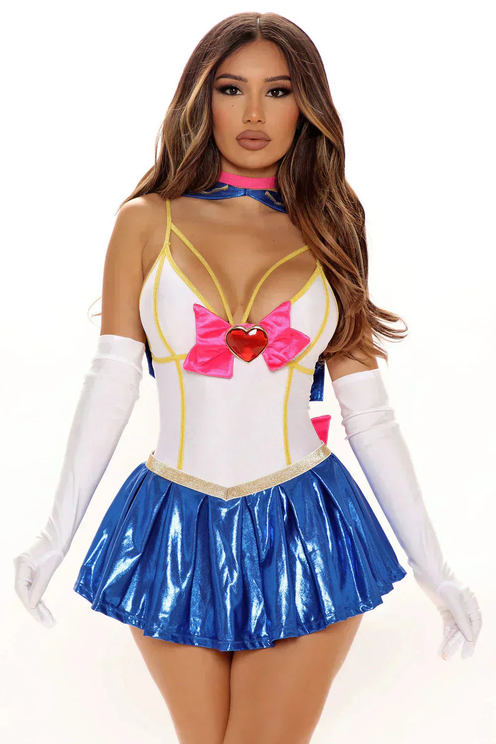 Lunar Enchantress 4-Piece Costume Set – White/Combo