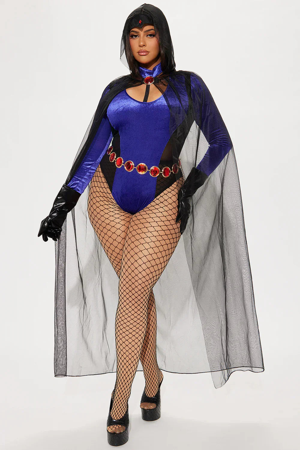 Midnight Vigilante 4-Piece Costume Set – Blue