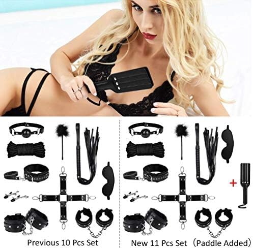 BDSM Bondage Set 11-Piece – Premium Leather Restraint Kit for Couples