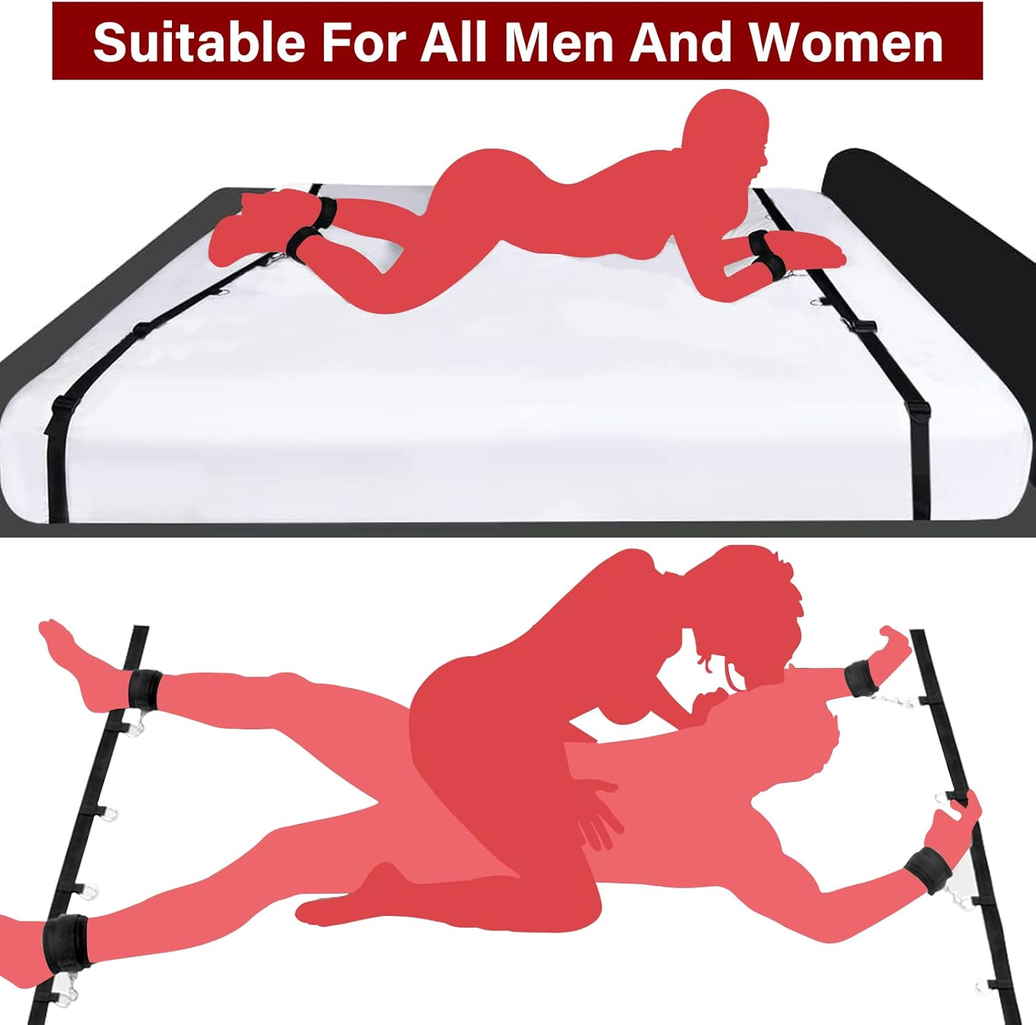 Under Bed Restraint System – Adjustable BDSM Bondage Kit for Couples