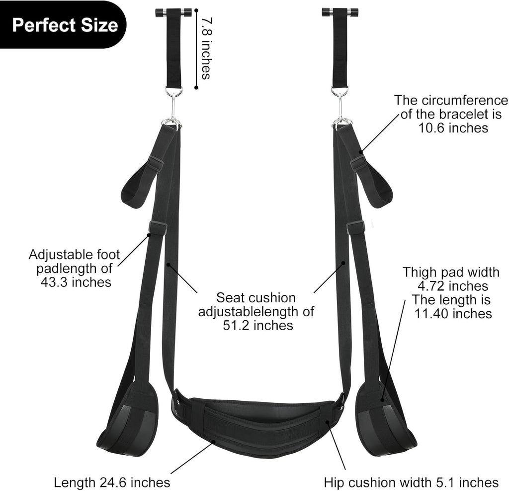 Luxury BDSM Door Swing with Adjustable Straps