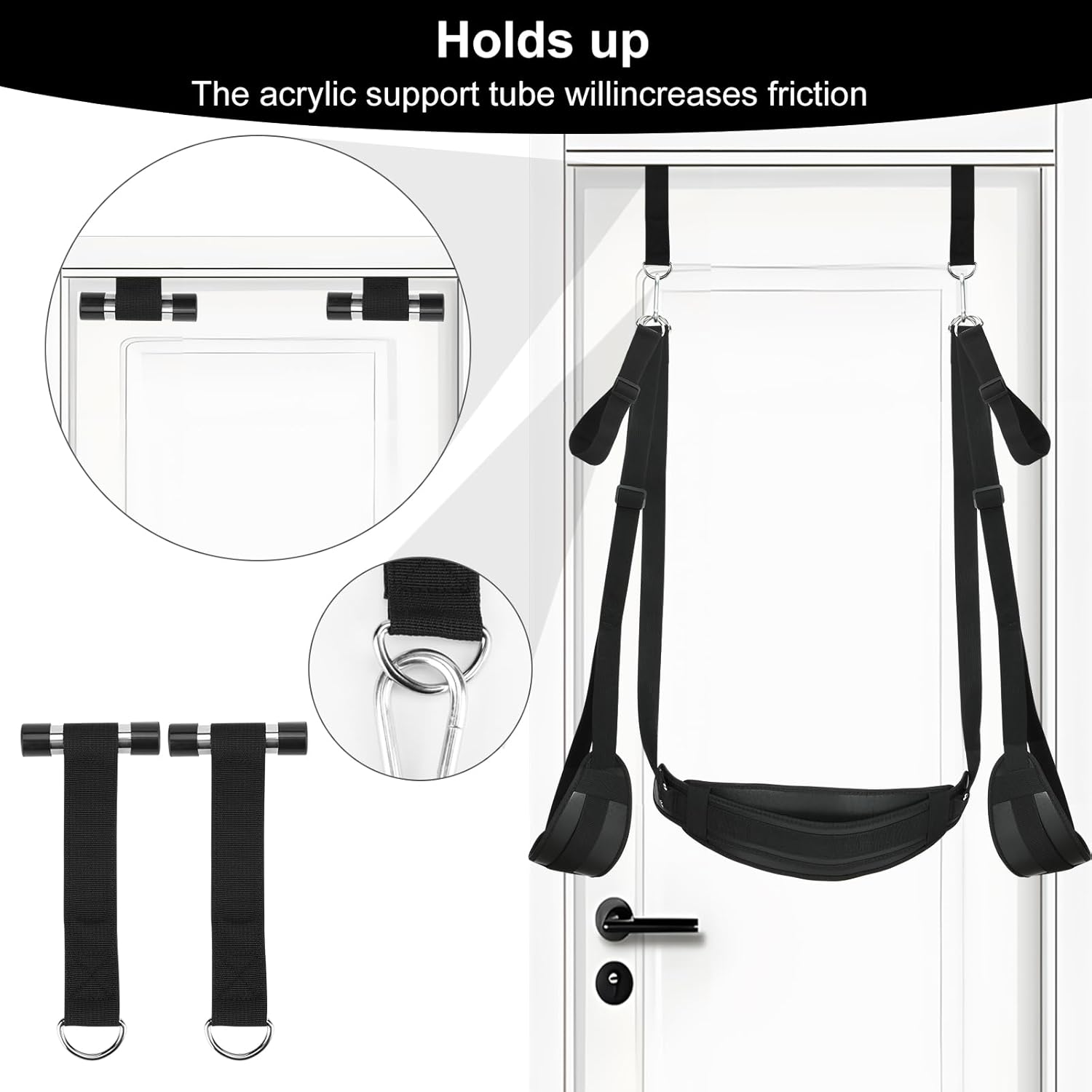 Luxury BDSM Door Swing with Adjustable Straps