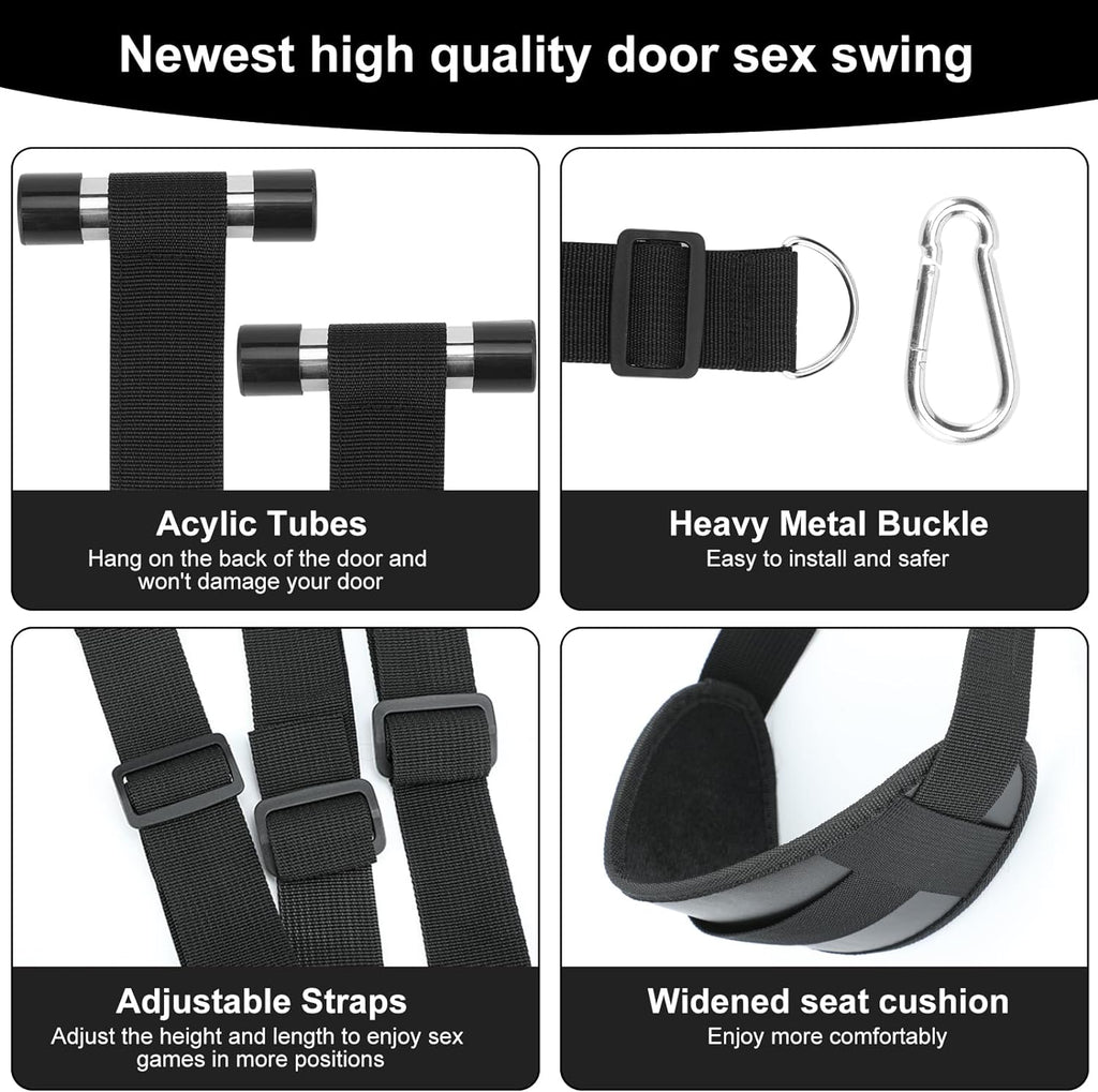 Luxury BDSM Door Swing with Adjustable Straps