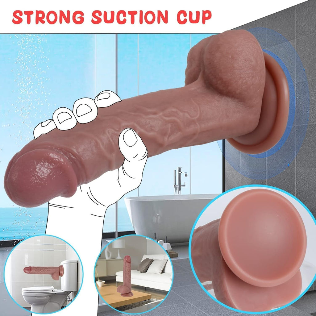 Realistic Silicone Dildo with Suction Cup