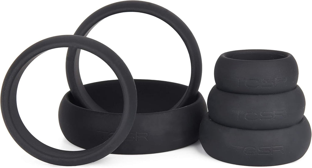 TCSR 6-Piece Medical Grade Silicone Cock Ring Set