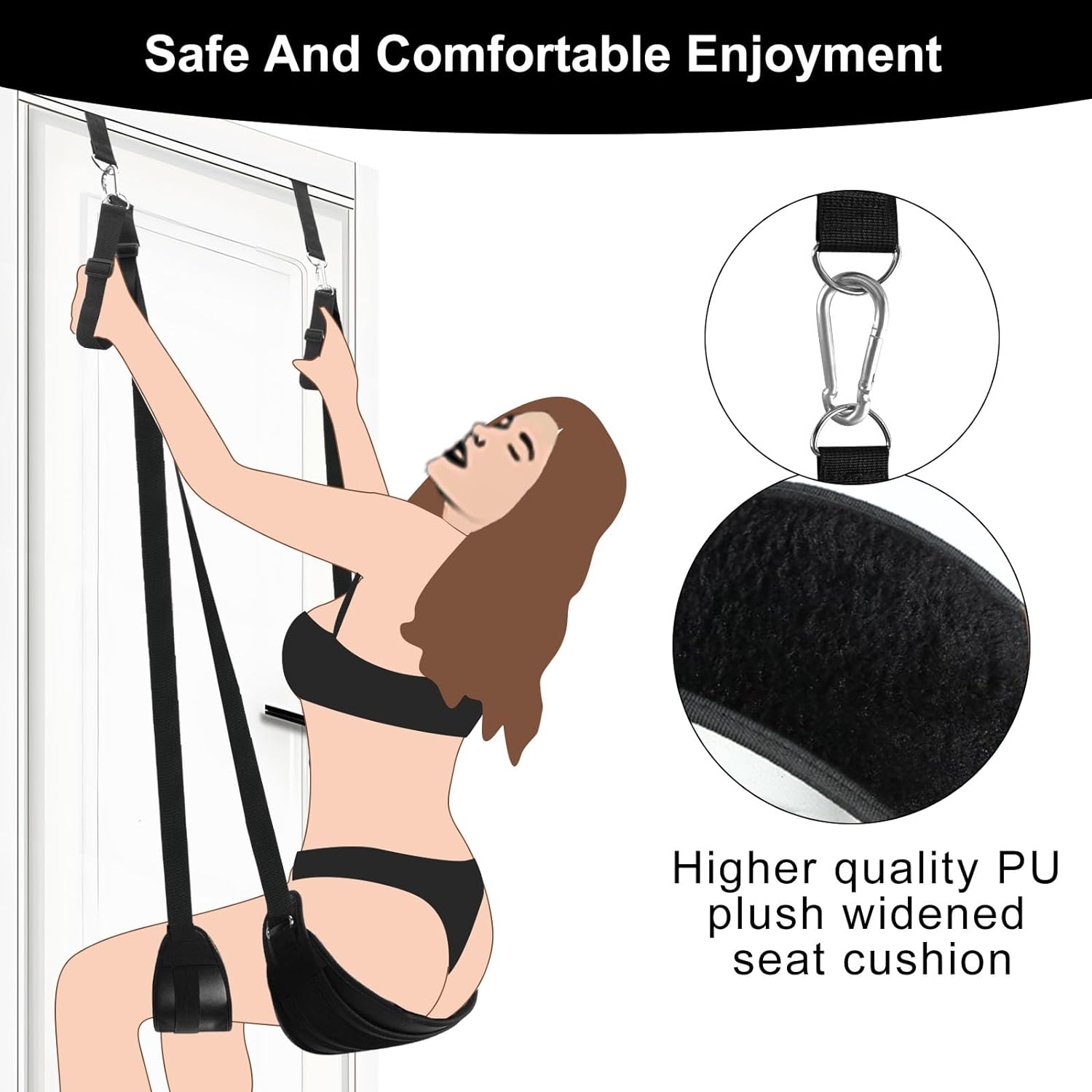 Luxury BDSM Door Swing with Adjustable Straps