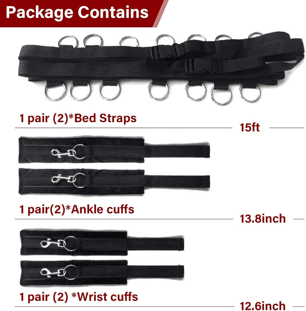 Under Bed Restraint System – Adjustable BDSM Bondage Kit for Couples