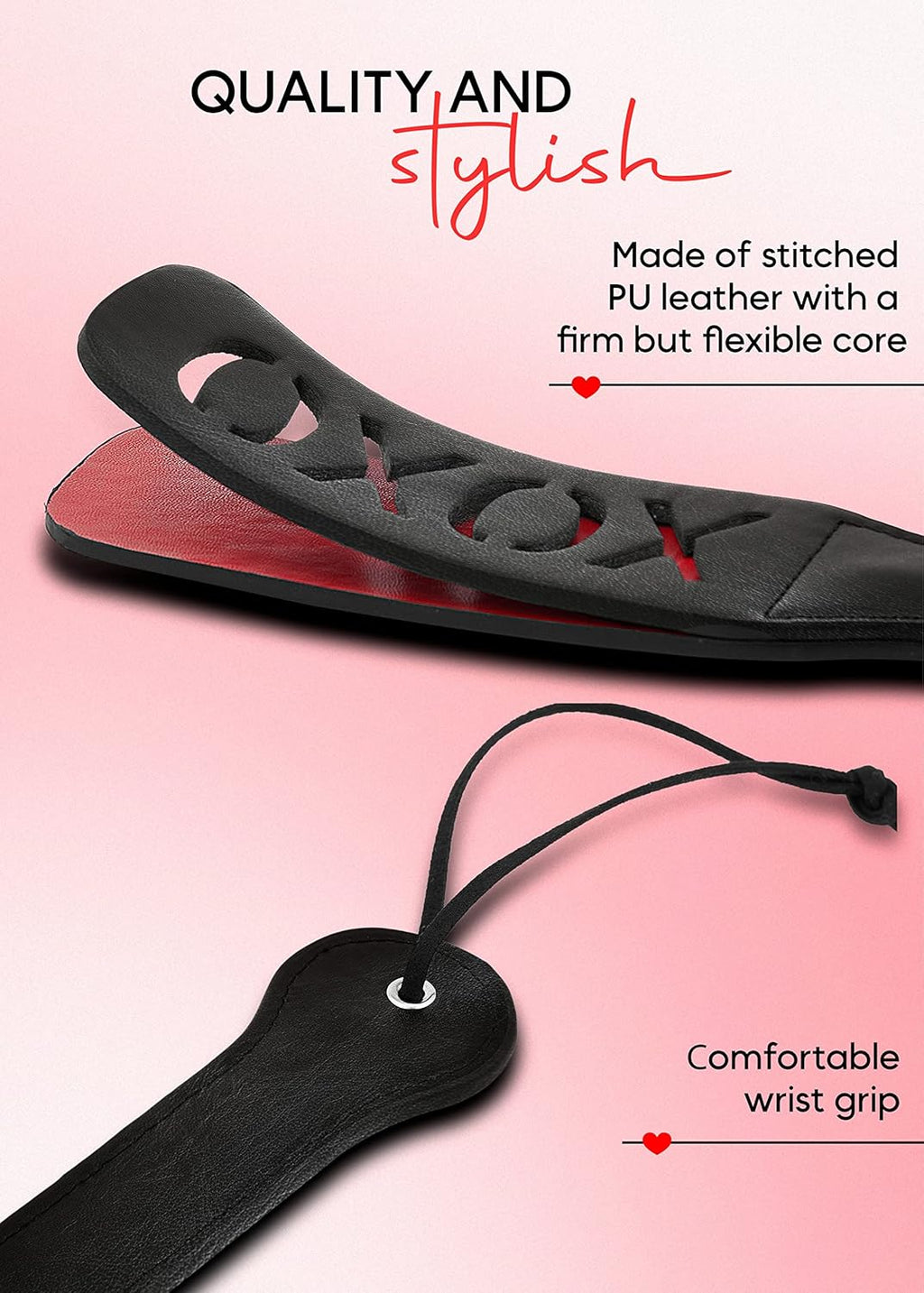 BDSM Flogger & Spanking Paddle Set