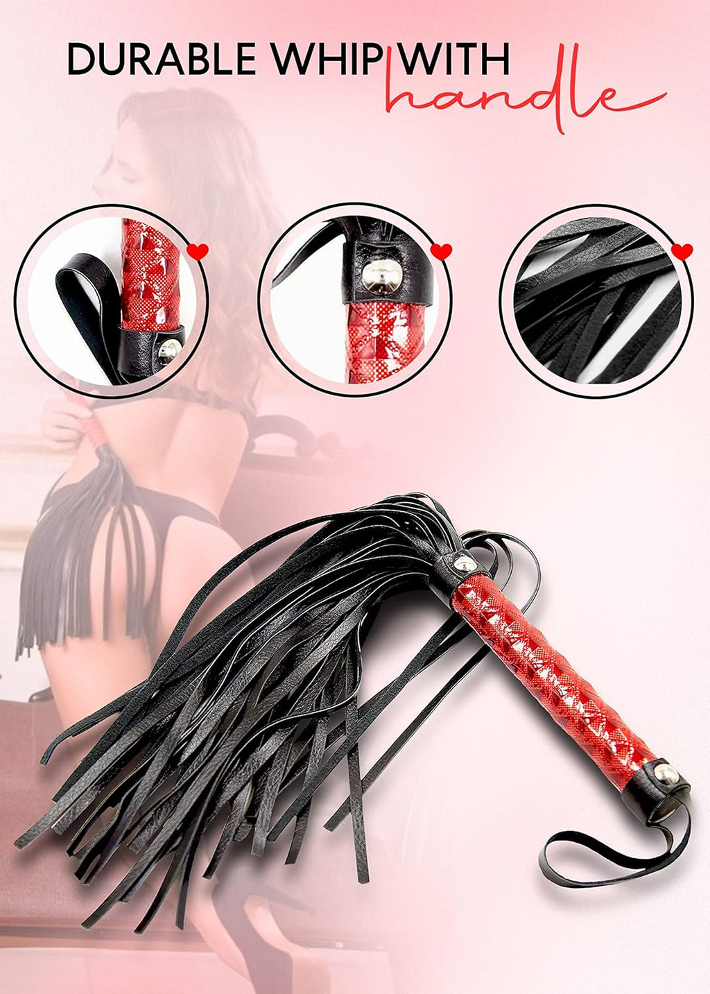 BDSM Flogger & Spanking Paddle Set