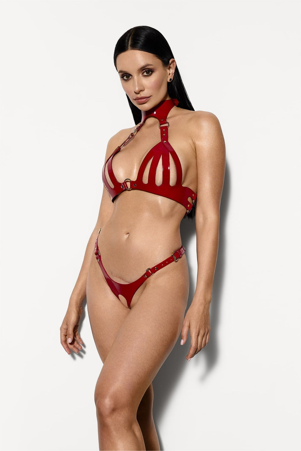 Ari Rouge – Seductive Leather Lingerie Set