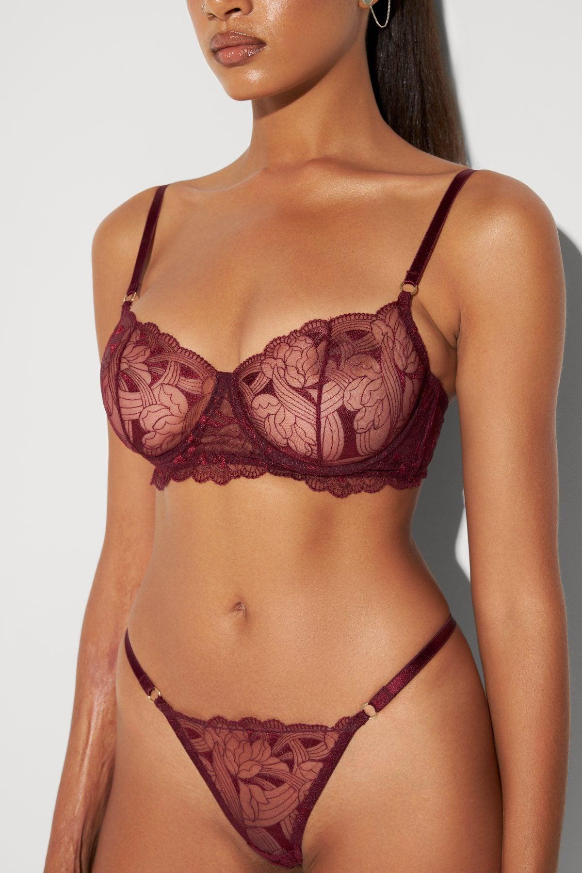 Lacy Bra – Burgundy